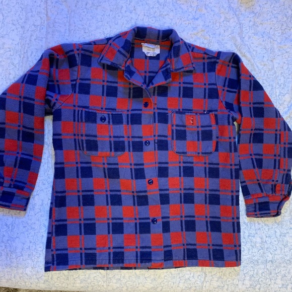 Red and Blue Sweater-like Button Up - Picture 2 of 6